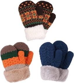 img 3 attached to Sherpa Toddler Winter Mittens 🧤 Gloves - Boys' Accessories for Ultimate Warmth