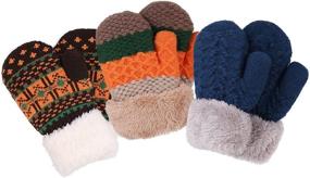 img 4 attached to Sherpa Toddler Winter Mittens 🧤 Gloves - Boys' Accessories for Ultimate Warmth