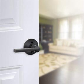 img 1 attached to 🔒 SCHLAGE F170 LAT 622 Matte Black Latitude Single Dummy Door Lever