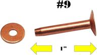 piece solid copper rivets burrs fasteners logo