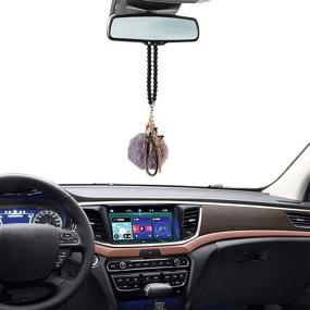 img 3 attached to Mini-Factory Purple Crystal Lucky Star Car Interior Hanging Ornament - Stylish Bling Charm Decoration for Car, Home, and Office