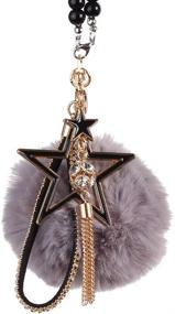 img 1 attached to Mini-Factory Purple Crystal Lucky Star Car Interior Hanging Ornament - Stylish Bling Charm Decoration for Car, Home, and Office