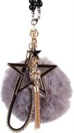 mini-factory purple crystal lucky star car interior hanging ornament - stylish bling charm decoration for car, home, and office logo