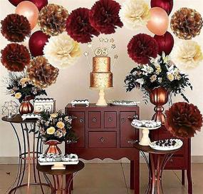 img 2 attached to 🎉 Burgundy Gold Fall Party Decorations & More: Perfect for Bridal Showers, Graduations, and Birthdays!