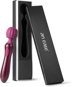 img 4 attached to 💆 Ease Upgraded Enlarged Wand Massager, Powerful Cordless Handheld Rechargeable Personal Massager for Women, Pain Relief for Back Neck Shoulder, Red