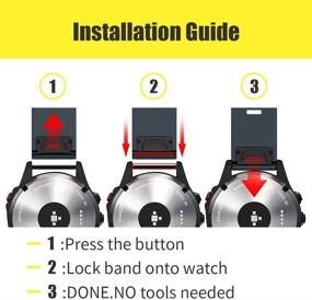 img 1 attached to 📳 ANCOOL Fenix 5 Band Replacement - Easy Fit 22mm Width Soft Silicone Watch Strap for Fenix 5/Fenix 5 Plus/Forerunner 935/Approach S60/Quatix 5 - Slate