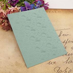 img 1 attached to Cloud Lace Background Plastic Embossing Folders - Ideal for Card Making, Scrapbooking, and Paper Crafts - Size: 5 x 6.97 inch