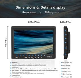 img 3 attached to Neewer F100 7 Inch Camera Field Monitor HD Video Assist with 4K HDMI Input and 1080p Resolution – Includes 2600mAh Li-ion Battery and 11” Magic Arm for DSLR Cameras, Stabilizer, Film Video Making Rig