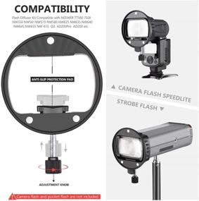 img 1 attached to Neewer Camera Flash Head Kit: Versatile Bracket, Filters, Honeycomb, 📸 and More - Compatible with Neewer Speedlites and Q3 AD200 Flash Strobe