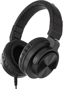 img 4 attached to High-Quality Studio Monitor Headphones by Amazon Basics - Black