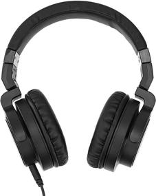 img 3 attached to High-Quality Studio Monitor Headphones by Amazon Basics - Black