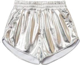 img 1 attached to MAKARTHY Womens Silver Metallic Silver S Sports & Fitness