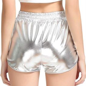 img 3 attached to MAKARTHY Womens Silver Metallic Silver S Sports & Fitness