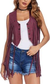 img 1 attached to Beyove Tassels Sleeveless Outwear Layering Women's Clothing