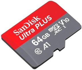 img 2 attached to 💾 Sandisk Ultra PLUS 64GB MicroSDXC UHS-I Card with Adapter - High-Speed 100MB/s, Class 10 U1, A1 for Enhanced Performance