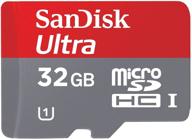 💾 sandisk class 10 32gb micro sdhc card: high capacity, fast performance & adapter included logo