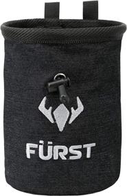 img 4 attached to 🧗 FURST Denim Chalk Bag for Rock Climbing, Bouldering, Gym, Crossfit, Lifting with Zippered Pocket and Brush Loop
