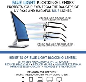 img 1 attached to Enhanced Computer Reading Glasses - Reduce Eyestrain & Block Blue Light for Men and Women, Perfect for Screens and Sports