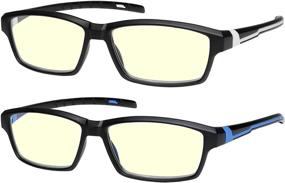 img 4 attached to Enhanced Computer Reading Glasses - Reduce Eyestrain & Block Blue Light for Men and Women, Perfect for Screens and Sports