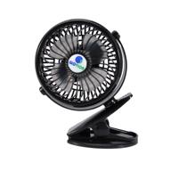 💨 powerful 360 adjustable mini desk fan with rechargeable battery - black logo