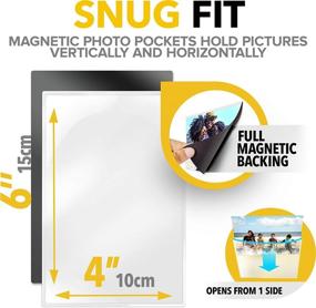 img 3 attached to 4x6 inch Magnetic Photo Frames for Refrigerator - Magnetic Picture Frames for Fridge - Small Magnetic Photo Frames for Kitchen - Magnetic Photo Pockets