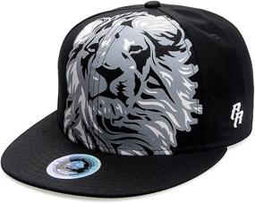 img 4 attached to RIOREX Fashion Baseball Cap for Men - Hip Hop Caps with Animal Embroidery, Adjustable Leather Belt Strapback