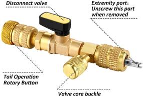 img 2 attached to 🔧 Mudder A/C Valve Core Remover Tool Kit with Dual Size SAE 1/4 &amp; 5/16 Port, R410 R32 Brass Adapter, 20 Valve Cores and 10 Brass Nut HVAC Valve Core Removal Installer Kit