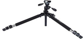 img 1 attached to SLIK Pro 700 DX Tripod: Titanium with 700DX 3-Way Pan-and-Tilt Head – Ultimate Stability for Professional Photography