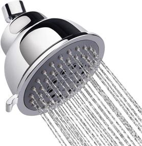 img 4 attached to 🚿 Enhance Your Shower Experience with High Pressure 4 Inch Rain Shower Head - Easy Installation, Automatic Cleaning, 5 Spray Settings, and Water Savings (2.5 GPM)