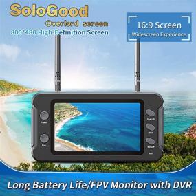 img 1 attached to 📺 SoloGood FPV Monitor 4.3" 800x480 IPS Wireless Receiver with Built-in Battery, DVR & 40CH 5.8GHz for RC Quadcopter Drone FPV