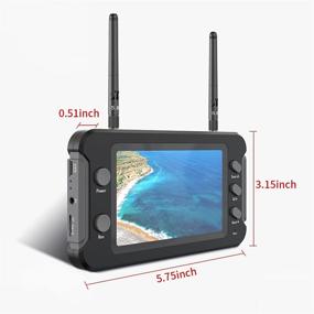 img 2 attached to 📺 SoloGood FPV Monitor 4.3" 800x480 IPS Wireless Receiver with Built-in Battery, DVR & 40CH 5.8GHz for RC Quadcopter Drone FPV