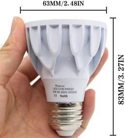 img 3 attached to PAR20 LED Bulb 3000K Soft White Non-Dimmable 8W (75 Watts Equivalent) E26 Medium Base COB Spot Light 24° Beam Angle High CRI (85 ) 800LM AC 85-265V Flood Lamp 2-Pack By Rowrun