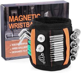 img 3 attached to 🧲 Magnetic Wristband with 15 Strong Magnets - Perfect Tool Gift for Holding Screws, Nails, and Drill Bits - Ideal DIY Tool Belt Accessory for Carpenters