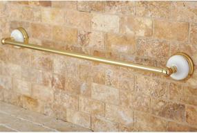 img 1 attached to Enhance Your Bathroom Décor with Kingston Brass BA1111PB Victorian 24-Inch Towel Bar, Polished Brass