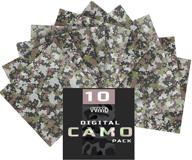 vvivid camouflage self-adhesive craft vinyl 12x12 sheet 10-pack bundle - digital camouflage design for crafts and diy projects logo