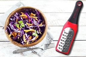 img 3 attached to Mess-Free Grating: Microplane Artisan Series Extra Coarse Grater, 18/8, Red