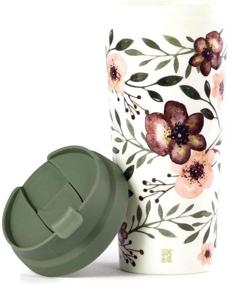 img 2 attached to ☕️ Steel Mill & Co Insulated Thermal Coffee/Tea Mug - Woodland Floral Design - 16oz Travel Cup