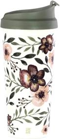 img 4 attached to ☕️ Steel Mill & Co Insulated Thermal Coffee/Tea Mug - Woodland Floral Design - 16oz Travel Cup