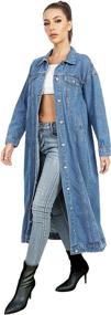 img 1 attached to Stylish and Versatile Button Jacket Trench for Women: Jofemuho Women's Clothing Collection
