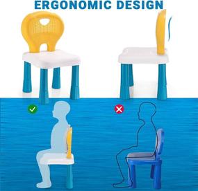 img 1 attached to Enhance Your Child's Comfort with Ergonomic, Eco-Friendly & Durable Toddler Plastic Furniture for Kids