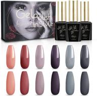 kiaitre gel nail polish set - uv gel nail polish with 6 nude gray series colors, soak off gel polish 10ml/0.34oz each, home gel manicure kit for valentine's day - enhance your online presence! logo