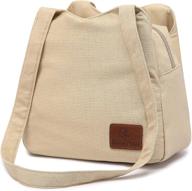 hippie canvas sling bag, small mini top zip handmade shoulder bag with jacquard cloth logo