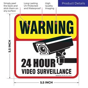 img 1 attached to 📹 Premium Video Surveillance Decal: High-Quality Adhesive Vinyl for Enhanced Security