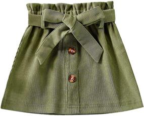 img 4 attached to SOLY HUX Button Pocket Belted Girls' Clothing for Skirts & Skorts