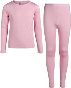 img 4 attached to Rene Rofe Girls' Fleece Lined Thermal Underwear Set - 2 Piece Top and Long Johns (Sizes 2T-16)