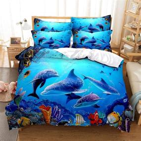 img 3 attached to MANXI Comforter Dolphin Bedding Children Kids' Home Store