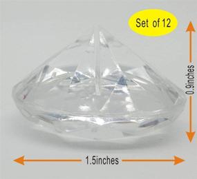 img 3 attached to AiFanS Clear Acrylic Diamond Place Card Holder for Wedding Table, Set of 12 (4cm)