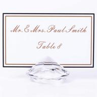 aifans clear acrylic diamond place card holder for wedding table, set of 12 (4cm) logo