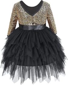 img 3 attached to Flofallzique Sparkling Sequined Clothes for Special Occasions – Girls' Clothing