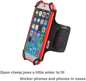 img 2 attached to 📱 TFY Sport Armband with Key Holder - Fits iPhone 8, 6, 6s, 7, SE, Samsung Galaxy, and More - Black Belt Included